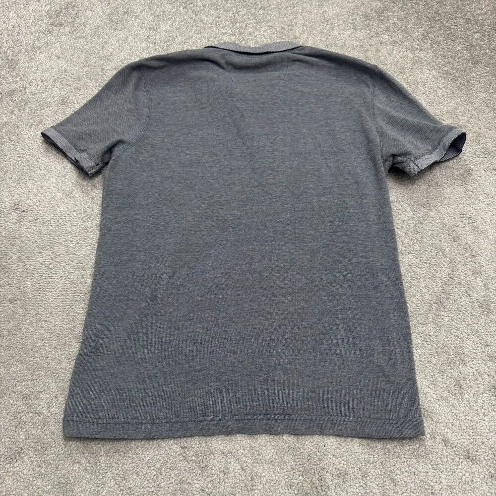 Banana Republic Polo Shirt Mens Large Preppy Navy Short Sleeve Bear Logo Cotton